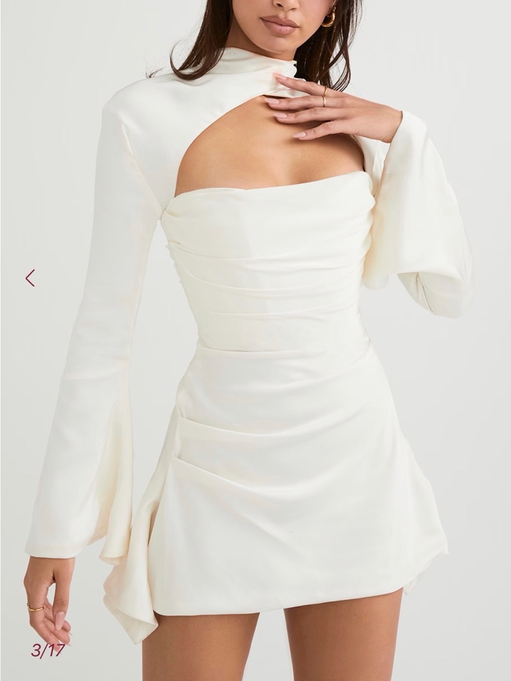 HOUSE OF CB - Toira Ivory Draped Corset Dress